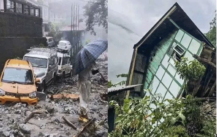 सिक्किम में भारी बारिश से मची तबाही, छह की मौत