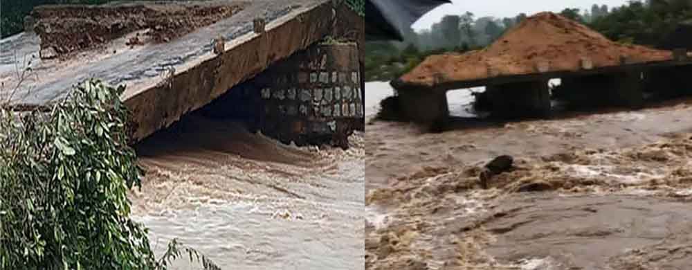 छत्तीसगढ़-सुकमा में भारी बारिश से मिट्टी में मिला पुल, नक्सल प्रभावित 24 गांवों का संपर्क टूटा