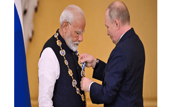 पीएम मोदी को मिला रूस का सबसे बड़ा नागरिक सम्मान, पुतिन ने दिया ‘ऑर्डर ऑफ सेंट एंड्रयू द एपोस्टल’