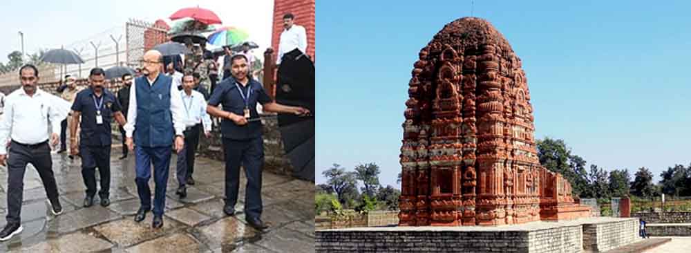 छत्तीसगढ़-महासमुंद की पुरातत्व नगरी पहुंचे राज्यपाल रमेन डेका, लक्ष्मण मंदिर और बौद्ध विहार का भ्रमण