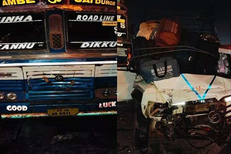 रायपुर में ट्रक ने सड़क किनारे बैठे लोगों को रौंदा, 2 बच्चों की मौके पर मौत, 10 घायल