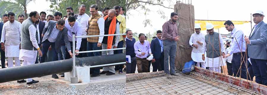 उप मुख्यमंत्री अरुण साव ने मिशन अमृत के तहत निर्माणाधीन जल प्रदाय योजना का किया औचक निरीक्षण