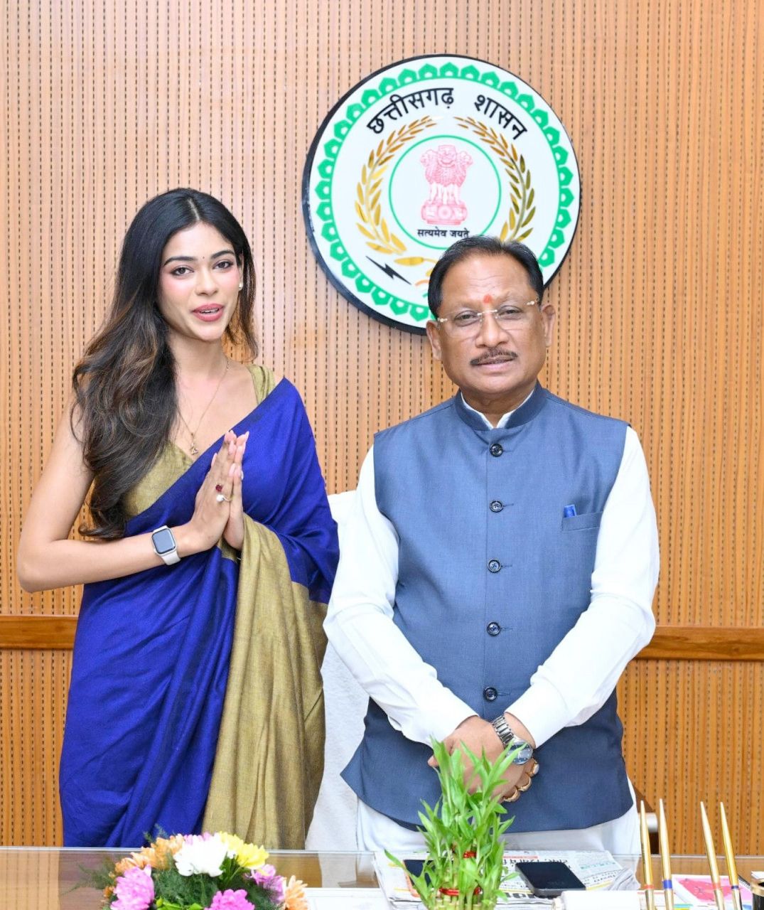 मुख्यमंत्री विष्णुदेव साय से मिस इंडिया छत्तीसगढ़ सुश्री अनुष्का सोन ने की सौजन्य मुलाकात : सदन का ऐतिहासिक सत्र सुनने विधानसभा पहुंची थी मिस इंडिया छत्तीसगढ़…..