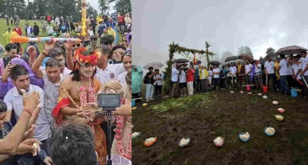 दयारा बुग्याल में गूंजी ढोल-दमाऊं की थाप, दूध-मक्खन से खेली अनोखी होली