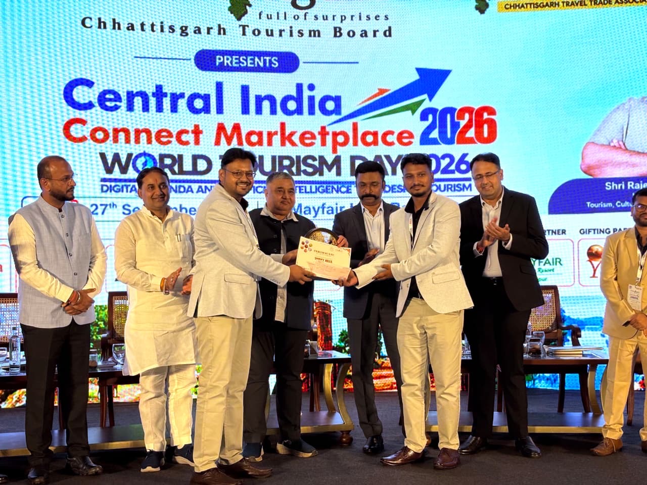 पर्यटन के नक्शे पर जशपुर की नई पहचान, ‘ट्रिप्पी हिल्स’ को सर्वश्रेष्ठ एडवेंचर टूरिज्म अवॉर्ड 2026,विश्व पर्यटन दिवस पर पर्यटन एवं संस्कृति मंत्री राजेश अग्रवाल ने किया सम्मानित