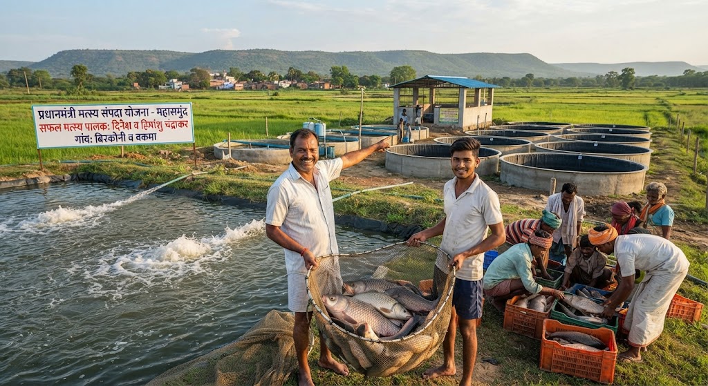 बदलाव की मिसाल : बदली किसानों की किस्मत प्रधानमंत्री मत्स्य संपदा योजना से, पारंपरिक खेती के साथ मछली पालन बन रहा अतिरिक्त आमदनी का मजबूत जरिया….